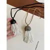 Especial Profundidad Marina~Collar de Borla Perla Medusa para Mujer Diseño Retro de Nicho Cadena para Suéter Lanyard Largo Accesorios