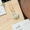 Colgante de Carta de Paz Ojo de Gato Blanco Hielo Transparente Ojo de Gato de Hielo Alto Tarjeta de Pan de Vidrio Regalo