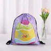 Bolsa con Cordón de Poliéster Serie Animales Lindos Elementos Serie Pascua Almacenamiento Fácil Transfronterizo y Portátil