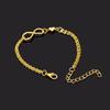 Joyería de Mano de Moda Japonesa y Coreana Aleación Amor Anillo de Mobius Colgante Pulsera Cadena de Doble Capa Combinable para Mujer