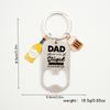 Nuevo llavero colgante creativo con letras en inglés para regalo del Día del Padre, abridor de cerveza transfronterizo de metal
