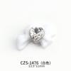 Celebridad de internet superventas dulce chica bonita elegante lazo color super blanco joyería para uñas CZS1476