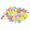 Botones de resina mixta de color spot al por mayor calcomanía de botón para jardín de infantes flor de botón bolsa de materiales hechos a mano DIY