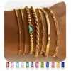 Conjunto de 7 Piezas de 12 Piedras de Nacimiento Transfronterizo, Pulsera, Estilo Unisex Moderno y Sencillo, Joyería Dorada Apilable para Mujeres