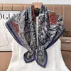 Bufanda Grande Azul de Algodón Lino con Patrón de Anacardo 90% Bufanda de Seda Protector de Cuello Estilo Coreano para Mujer Chal Pañuelo Fino para la Cabeza Bufanda de Terciopelo Rosa