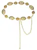 Cadena metálica para la cintura para mujer, accesorio de verano de alta gama para combinar con vestidos, cinturón delgado decorativo de moda estilo ins para trajes, cadena de moda