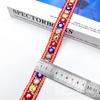 Novo estilo étnico fita acessórios de vestuário Hanfu lente redonda bordado renda faixa 2CM de largura