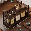 Suporte para Xícaras de Chá, Pequeno Estante de Exibição Estilo Chinês, Conjunto de Chá, Bule, Decoração de Mesa de Chá, Suporte de Armazenamento para Copos de Água, Estante de Exibição