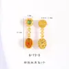Retención de Color Fuerte Oro Arena Antiguo Accesorios DIY Mortero de Diamante Bicolor Calabaza de Jade Colgante de Cera de Abeja Accesorios para Pulseras y Collares