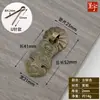 Chengyu Estilo Chino Nuevo Manija Pequeña para Puerta de Armario Ruyi Manija de Cajón Cobre Puro Herrajes de Cobre Manija de Caja de Joyería Ferretería para Muebles