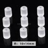 Jingde joyería 10 * 14 mm tubo redondo de vidrio esmerilado blanco y negro cuentas sueltas espaciador accesorios de joyería DIY cuentas cilíndricas al por mayor