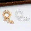Nuevos accesorios de joyería de bricolaje, base de rama de flor de cobre puro, colgante, tocado de estilo antiguo, paso a paso, material hecho a mano, venta directa de fábrica