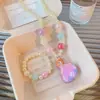 Acessórios Infantis Meninas Desenho Animado Princesa Conjunto de Colar e Pulseira com Contas Colar com Pingente de Menina Acessórios de Joias para Bebê