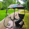 Funda de Lluvia para Vehículo Eléctrico, Funda de Lluvia para Motocicleta a Batería, A Prueba de Viento y Protección Solar, Nuevo Paraguas Mágico Plegable y Desmontable