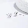 Pendientes de mariposa y perla de plata 925, pendientes de nicho de alta gama, accesorios exquisitos para niñas, ear cuffs de moda estilo coreano