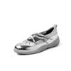 Caminar sin cansancio y más cómodos zapatos Mary Jane de chica vitalidad con suela gruesa, tacón medio, lazo, cuero, capa única, otoño 2024