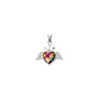 Estilo Étnico Joyería Colgante de Corazón Colorido Corona Alas Accesorios Colgante Hecho a Mano Decoración Colgante DIY Joyería de Mano Colgante para Collar
