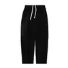 Pantalones deportivos jogger elásticos de marca moderna con forro polar de 250 g, pantalones deportivos casuales simples de pierna recta holgada de alta resistencia, estilo de pareja para otoño e invierno