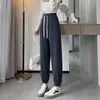 Pantalones deportivos de chenilla para mujer, nuevo modelo otoño e invierno 2026, de cintura alta, adelgazantes, forrados de felpa, cálidos, pantalones deportivos casuales