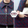 Ropa de otoño e invierno para mediana edad y ancianos, abrigo con solapa bordada para abuela, ropa casual para mujer, ropa para personas mayores de 70 años, top cálido con forro de polar