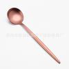 Cuchillo para carne y tenedor de acero inoxidable 304 Cubiertos occidentales Titanio Oro rosa Cubiertos occidentales portugueses Juego de cuchillo, tenedor y cuchara