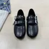 Zapatos Mary Jane de una tira para mujer 2026 Primavera Nueva Moda Tendencia Zapatos Planos de Cuero con Hebilla y Velcro