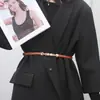 Cinturón Negro para Mujer Decoración Fina con Falda Cintura Todo-partido Hebilla de Perla Traje de Mujer Suéter Cinturón Pequeño Mujer
