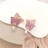 2024 Nuevo Estilo Búsqueda de Amor Moda Simple Exquisito Mariposa Esmalte al Óleo Pendientes de Gama Alta Pendientes Elegantes Femeninos