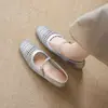 Sandalias Mary Jane Cuadradas Transpirables Tejidas Huecas de Nuevo Estilo 2026 para Mujer con Hebilla de Una Correa, Planos Versátiles de Moda
