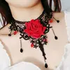 Estilo oscuro Lolita Gótico collar para mujer cadena de clavícula de rosa vintage gargantilla collar
