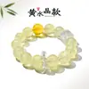 Pulsera de Diseño Cubo de Azúcar con Citrino Natural y Cristal Blanco, Regalo de Lujo Nicho para Novia para Transmisiones en Vivo de Tiktok y Xiaohongshu
