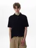 Camiseta Básica de Malha de Manga Curta com Gola Redonda, Respirável, Três Cores, Cristal, Estilo Americano Retrô Old Money, Versão Boxy para Homens
