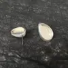 Brincos de Prata Tarraxas Suportes Vazios Materiais DIY para Cravação Acessórios de Tarraxas para Bordado Antigo Suportes Vazios para Orelhas