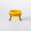 Comedero Cerámico Transfronterizo para Gato con Base Alta de Hierro para Prevenir Volcaduras, Comedero Integrado para Mascotas para Agua y Comida, Suministros para Mascotas