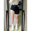 Adequado para Shorts Jeans de Verão Finos para Mulheres com Quadris e Coxas Grossas, Tamanho Plus Size, Meninas Cheinhas, Com Stretch, Cobre o Quadril, Slim, Forma A, Perna Larga, Hot Pants