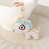 Llavero de monstruo nuevo transfronterizo Isias con incrustaciones de diamantes, caricatura linda, colgante para bolsa, regalo, venta al por mayor