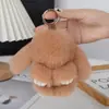 Adorno Colgante de Peluche Imitación Piel de Conejo Lindo Conejo Llavero para Coche Accesorio Colgante de Muñeco de Conejo de Orejas Caídas