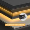 Ilha de Cozinha Perfil Sem Puxador Gabinete Espessado Liga de Alumínio Canaleta para Luz de Gabinete Perfil de Luz Suspensa Invisível Tipo K
