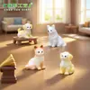 Boneca Filhote de Labrador Golden Retriever Fofo, Acessórios de Decoração DIY para Casa de Bonecas, Pequenos Enfeites para Micro Paisagens