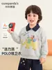 Moletom infantil Kaka Panda com gola polo, roupas de outono para meninos, blusas de outono para meninas, roupas de primavera e outono para bebês