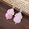 Novo Ornamento Pendente de Bordado Dupla Face de Abóbora e Cavalo em Brocado Song Estilo Chinês DIY Pulseira Pingente Acabado Acessório Venda por Atacado