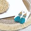 Pendientes de Semillas y Plumas Estilo Bohemio Más Vendidos Pendientes Huecos Retro Estilo Étnico Estilo Artístico de Nicho para Mujer