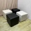 Bancos Cuadrados Blancos y Negros para Exposiciones, Bancos con Forma de Tostada, Bancos de Cuero Suave, Bancos para Cambiarse los Zapatos, Adecuados para Eventos de Bodas, Disponibles para Pedidos al por Mayor