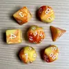 Juego de Dados Poliedros D&D con Patrón de Mármol, Color Mixto Transparente D4D6D8D10D12D20 Caras, Coc, Juego de Mesa, Juego de Siete Piezas