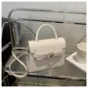 Bolsa Quadrada Pequena da Moda Estilo Coreano 2025 Primavera Nova Trendy Versátil Bolsa de Ombro Bolsa Transversal Casual High-End