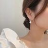 Pendientes de Perla de Conejito con Microincrustaciones de Circonita Estilo Coreano de Moda, Pendientes de Perla de Conejito Pequeño Dulce y Lindo con Aguja de Plata S925 para Mujer