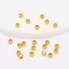Contas de Ouro Grandes com Furo Grande, Cor Preservada, Banhadas a Ouro 18K, Contas Lisas de Cobre Sólido, Acessórios para Joias DIY, Contas para Pulseiras, Contas Espaçadoras, Contas Soltas
