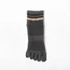 Calcetines de Cinco Dedos para Hombre, Estilo Delgado de Verano, Anti-Olor, Absorbentes de Sudor, Calcetines de Dedos Separados, Calcetines Deportivos Negros de Tobillo, Calcetines de Cinco Dedos para el Pie