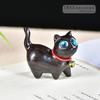 Figurita de Gatito Tallada en Sándalo Verde, Adorno de Gato Confiado Mini, Pequeño Regalo para Hombres y Mujeres, Arte en Madera Sándalo