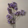Flores artificiais em tons de roxo estilo Monet para casamentos no jardim, arranjos de chão para salão de casamentos, flores de seda roxo claro e roxo pálido em estoque